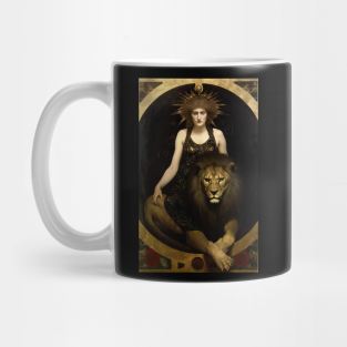 Leo the Lion Zodiac Illustration Mug